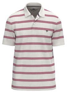 Fynch-Hatton Bold Stripe Premium Cotton Polo Peony