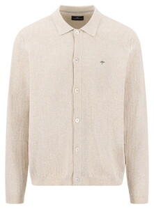 Fynch-Hatton Buttoned Cardigan Allover Structure Vest New Off White