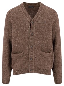 Fynch-Hatton Buttoned Donegal Knit Cardigan Dark Chocolate