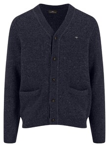 Fynch-Hatton Buttoned Donegal Knit Vest Navy