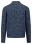 Fynch-Hatton Buttoned Troyer Twisted Mouliné Pullover Navy