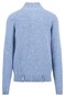 Fynch-Hatton Buttoned Troyer Uni Color Texture Knit Pullover Cloud Blue