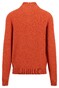 Fynch-Hatton Buttoned Troyer Uni Color Texture Knit Pullover Flame