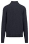 Fynch-Hatton Buttoned Troyer Uni Color Texture Knit Pullover Navy