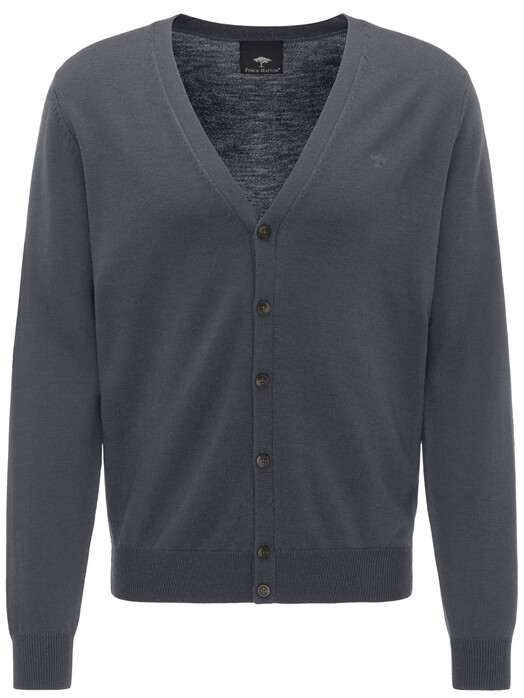 Fynch-Hatton Cardigan Button Wool Vest Anthra
