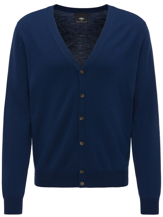 Fynch-Hatton Cardigan Button Wool Vest Night