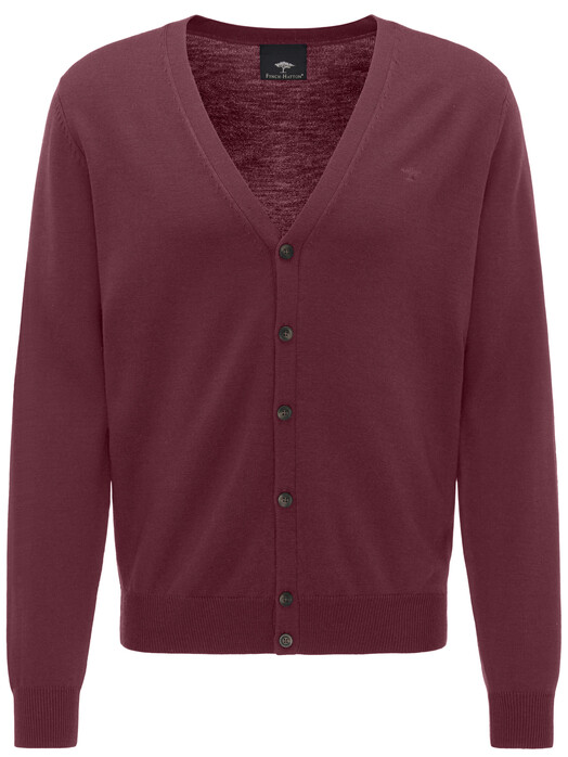 Fynch-Hatton Cardigan Button Wool Vest Zinfandel