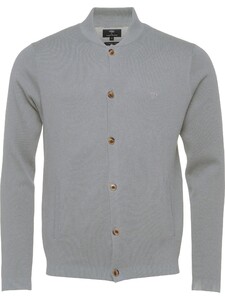 Fynch-Hatton Cardigan College Button Sporty Superfine Cotton Vest Silver