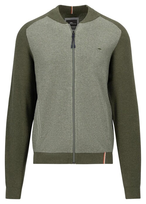 Fynch-Hatton Cardigan College Colorblock Dark Khaki