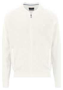Fynch-Hatton Cardigan College Front Texture Vest New Off White