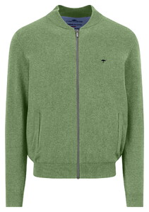 Fynch-Hatton Cardigan College Superfine 3-Ply Cotton Vest Avocado