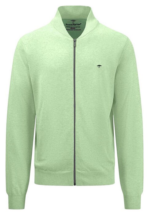 Fynch-Hatton Cardigan College Superfine Cotton Soft Green