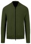 Fynch-Hatton Cardigan College Zip Fine Knit Vest Dusty Olive