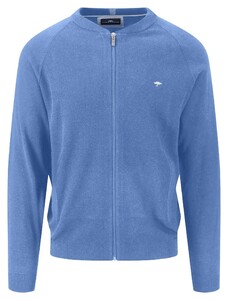 Fynch-Hatton Cardigan College Zip Front Structure Crystal Blue
