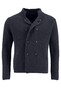 Fynch-Hatton Cardigan Double Row Buttons Ribbed Navy