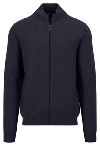 Fynch-Hatton Cardigan Lambswool Knitting Patch Vest Navy