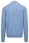 Fynch-Hatton Cardigan Stand-Up Zip Collar Superfine 3-Ply Cotton Cloud Blue