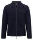 Fynch-Hatton Cardigan Zip Boiled Wool Navy