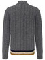 Fynch-Hatton Cardigan Zip Cable Structure Ashgrey