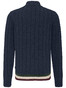 Fynch-Hatton Cardigan Zip Cable Structure Navy