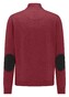Fynch-Hatton Cardigan Zip Elbow Patches Lambswool Scarlet