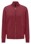 Fynch-Hatton Cardigan Zip Elbow Patches Lambswool Scarlet