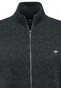 Fynch-Hatton Cardigan Zip Elbow Patches Premium Lambswool Vest Charcoal