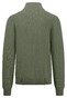 Fynch-Hatton Cardigan Zip Fine Structure Cotton Dusty Olive