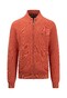 Fynch-Hatton Cardigan Zip Fine Structure Cotton Orient Red