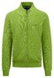 Fynch-Hatton Cardigan Zip Fine Structure Cotton Vest Bladgroen