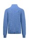 Fynch-Hatton Cardigan Zip Fine Structure Cotton Vest Crystal Blue