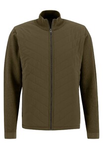 Fynch-Hatton Cardigan-Zip Hybrid Vest Deep Forest
