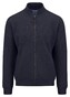 Fynch-Hatton Cardigan Zip Structure Mix Superfine Cotton Vest Navy