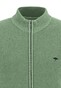 Fynch-Hatton Cardigan Zip Superfine Cotton Structure Knit Spring Green