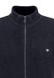 Fynch-Hatton Cardigan Zip Texture Knit Supersoft Cotton Navy