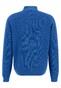 Fynch-Hatton Cardigan Zip Texture Knit Supersoft Cotton Vest Bright Ocean