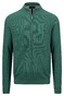 Fynch-Hatton Cardigan Zip Uni Color Structure Dark Emerald