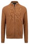 Fynch-Hatton Cardigan Zip Uni Color Structure Hazel