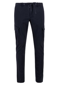 Fynch-Hatton Cargo Cotton Stretch Drawstring Broek Dark Navy