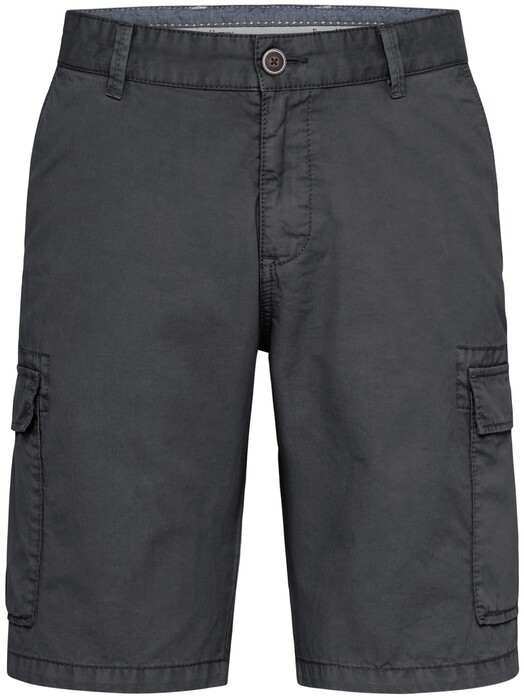 Fynch-Hatton Cargo Shorts Cotton Garment Dyed Bermuda Charcoal