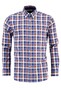 Fynch-Hatton Check Button Down Overhemd Midden Blauw
