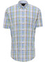 Fynch-Hatton Check Story Button Down Overhemd Cypress-Blue