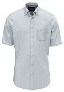 Fynch-Hatton Classic Solid Short Sleeve Button-Down Overhemd Summer Breeze