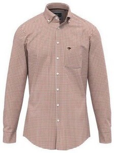 Fynch-Hatton Classic Vichy Button-Down Shirt Rust