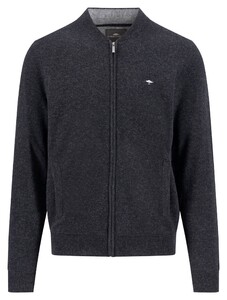 Fynch-Hatton College Collar Mélange Merino Cashmere Vest Charcoal