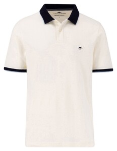 Fynch-Hatton Colorblock Contrast Uni Color Polo New Off White