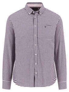 Fynch-Hatton Colorful Check Oxford Button-Down Overhemd Magnolia