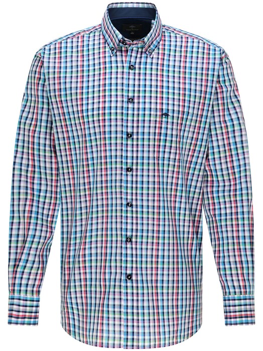 Fynch-Hatton Colorful Checks Button Down Shirt Multicolor