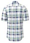 Fynch-Hatton Colorful Combi Check Short Sleeve Button-Down Overhemd Strong Blue