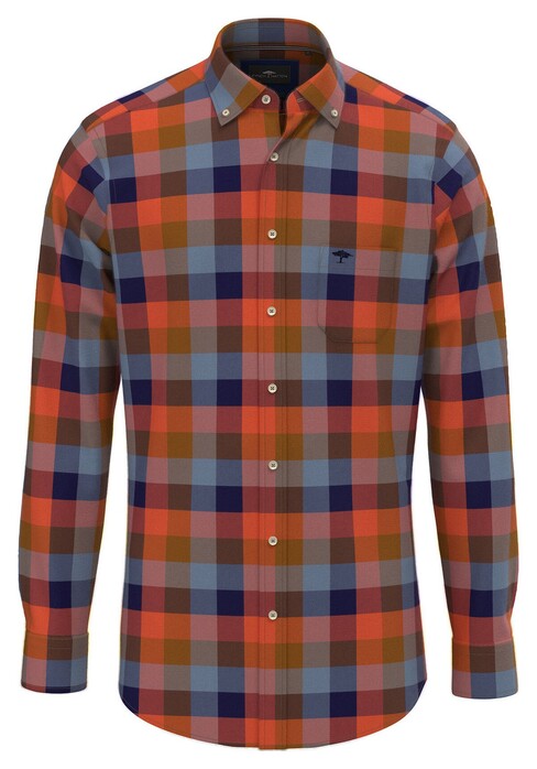 Fynch-Hatton Colorful Flanel Check Overhemd Flame